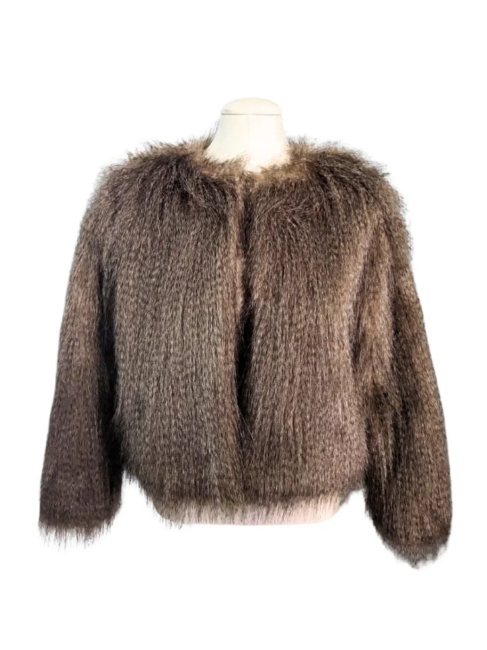 Johnnie B Mini Boden Faux Fur Swing Coat Jacket Girls 13-14Y holiday party